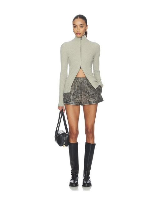Alexander Wang レディース グレー Mid Rise Leather Mini ショート