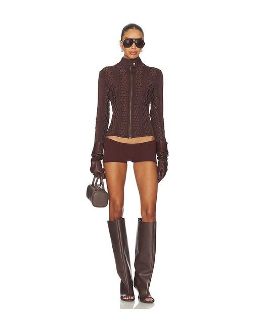 Isa Boulder Brown Threadline Jacket