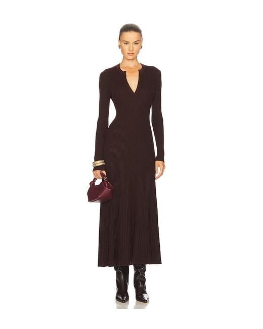 Bardot Brown Hattie Knit Midi Dress