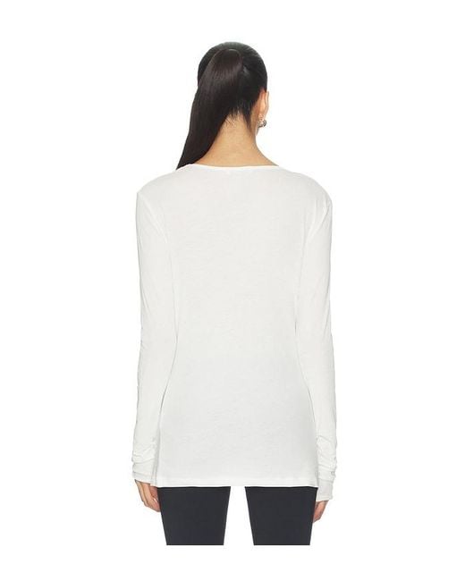 Entire studios White Sheer Long Sleeve Top