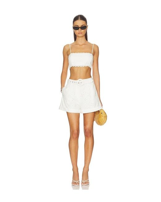 Hemant & Nandita White Bandeau Top