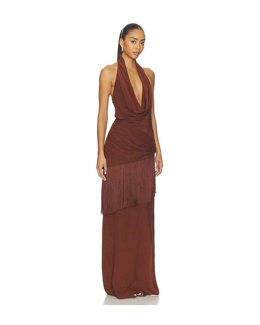 Lovers + Friends Brown Larissa Gown