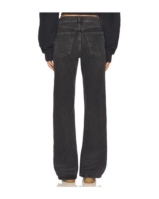 Agolde Black Mid Rise Kick Boot Jeans