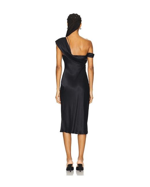 LPA Black Vania Midi Dress