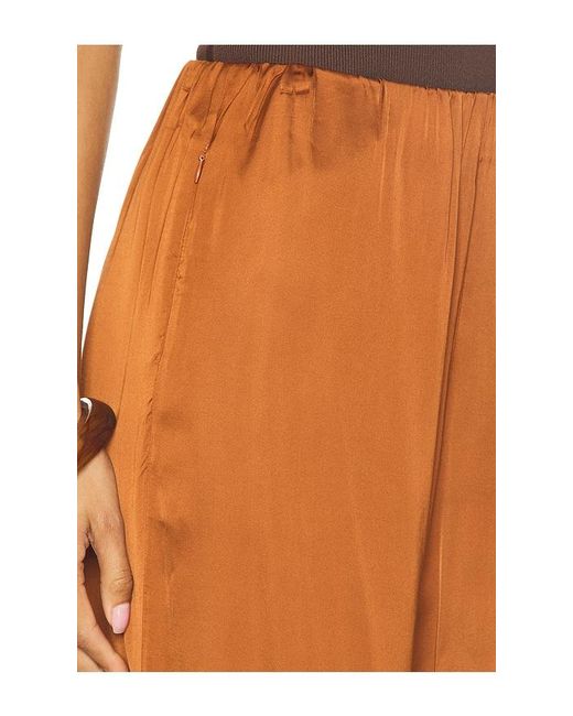 GOOD AMERICAN Orange Satin Pull-On Pants