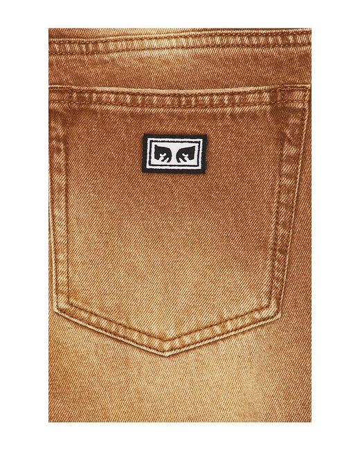 Obey Brown Boxcar Straight Leg Jeans for men