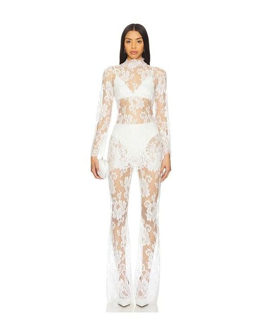 Michael Lo Sordo Women's White Solice Lace Shift Dress