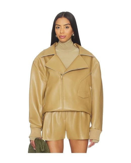 Norma Kamali Yellow Oversized Moto Jacket