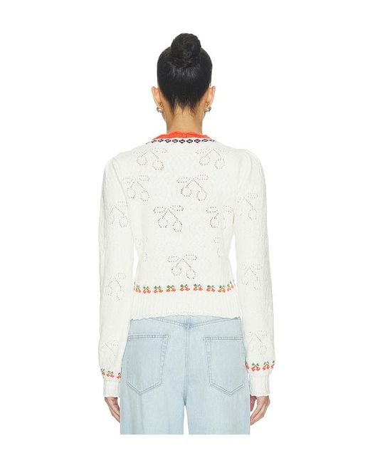Free People White Tilly Pullover Sweater
