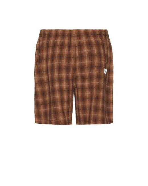 Shadow Check Jam Shorts En Color Marrón Talla En Rhythm de hombre de color Brown