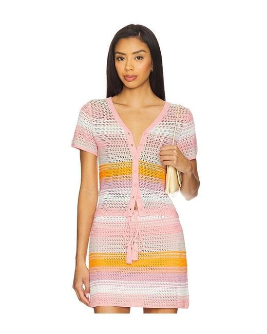 PQ Swim Orange Ellie Crochet Top