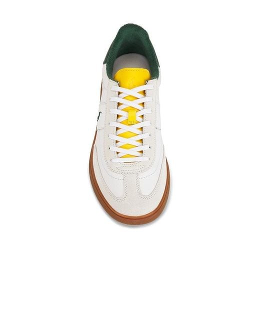 Polo Ralph Lauren White Bedford Leather And Suede Low Top Sneaker for men