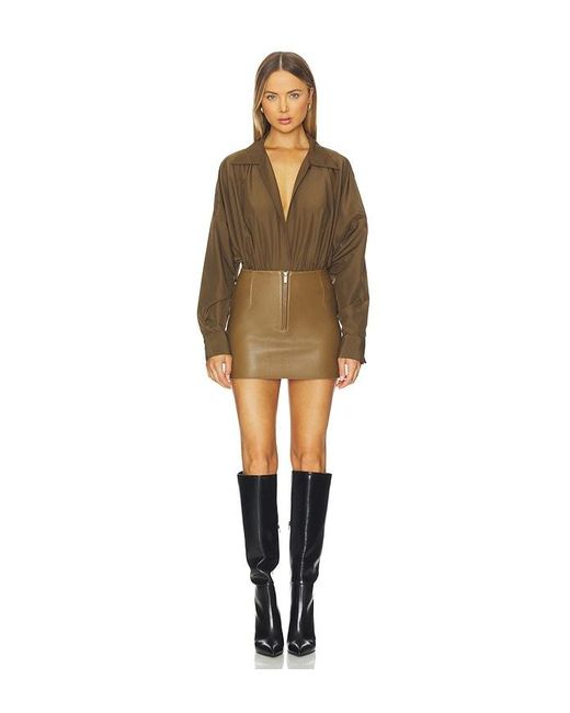 Remain Multicolor Mini Leather Skirt