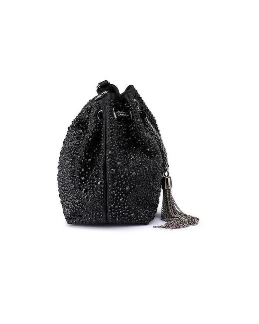 Olga Berg Black Mika Crystal Pouch