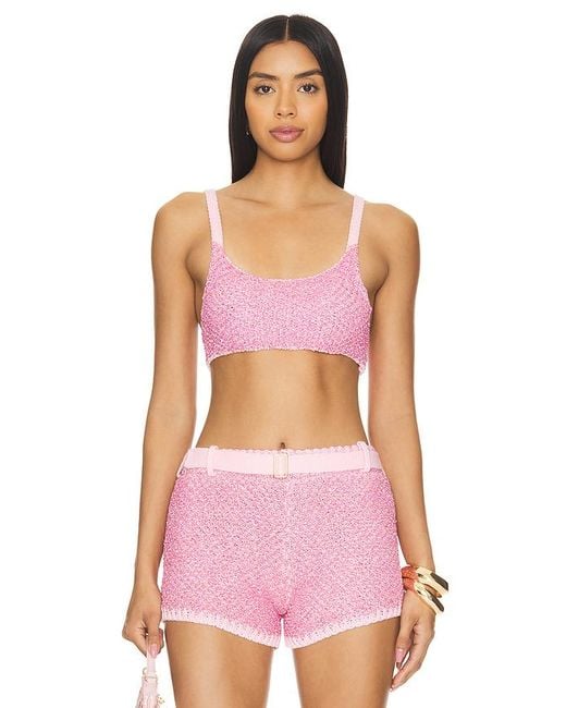 Asta Resort Pink X Revolve Grace Sequin Bralette