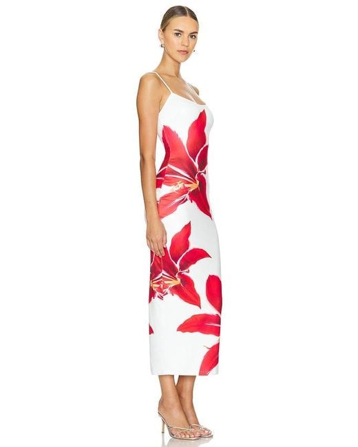 Runaway the Label Red Deia Midi Dress