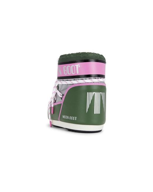 Moon Boot Green Icon Low Boot