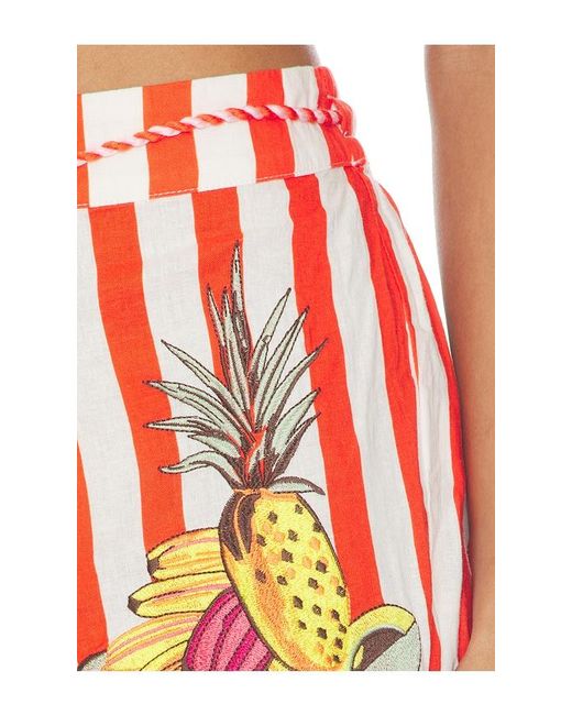 Farm Rio Orange Short With Rope