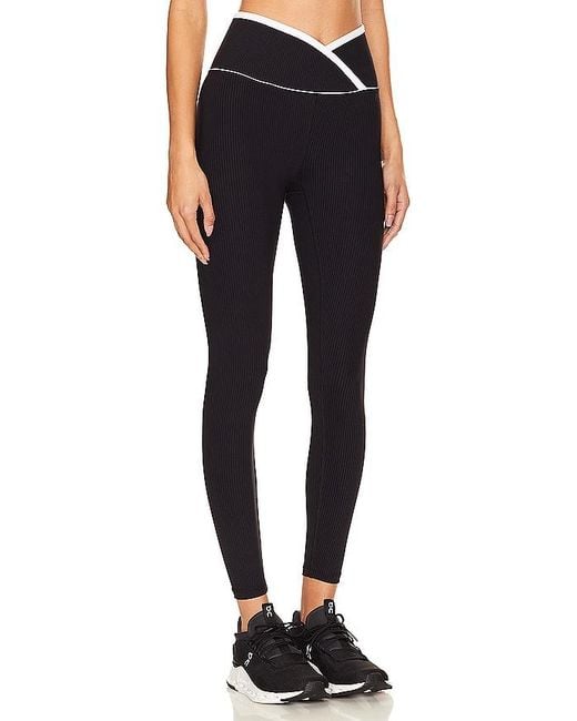 Year Of Ours Blue Ribbed Two Tone Veronica Legging