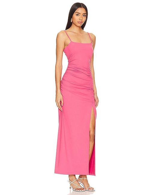 Susana Monaco Pink Maxikleid Mit Raffung