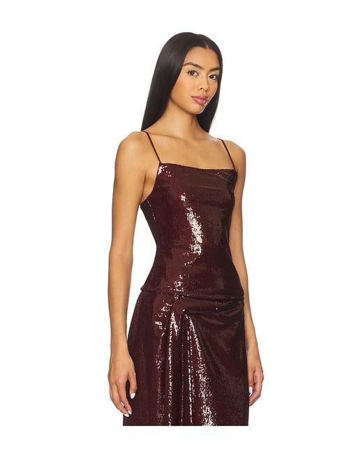 Kate Barton Red Sequin Column Tank Top