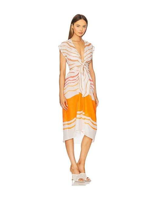 ViX Orange Sasha Long Cover Up