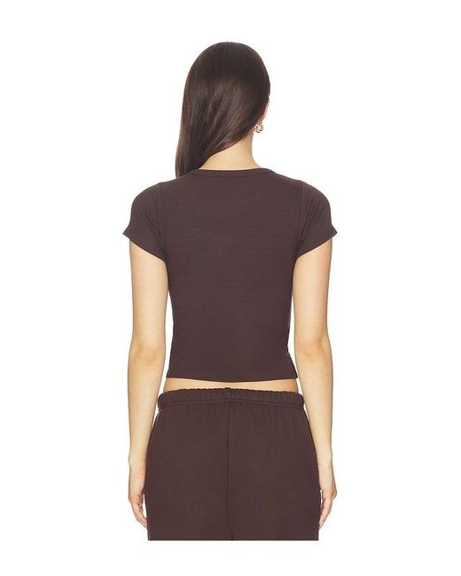 ÉTERNE Brown Short Sleeve Baby Tee