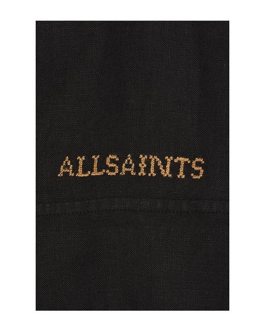 AllSaints Black Dunloe Shirt for men