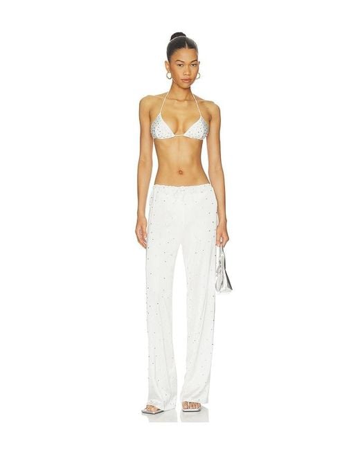 Oseree White Bridal O Gem Pants
