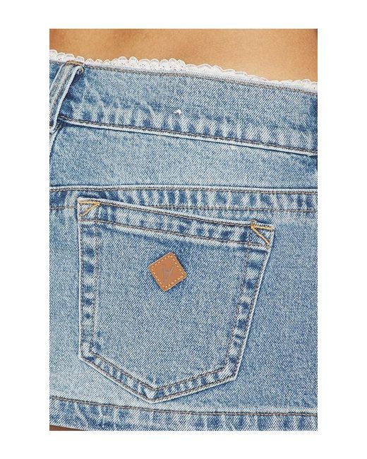 A.Brand Blue 00 Mini Skirt Lace