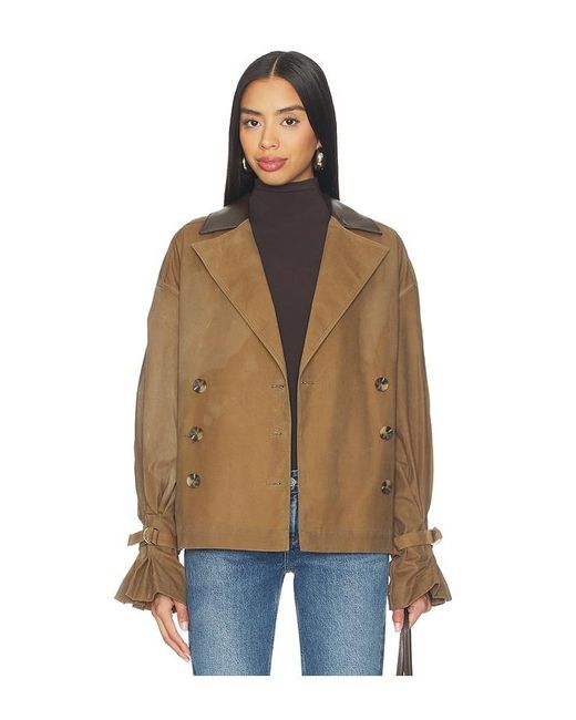 LPA Brown Cara Trench Jacket