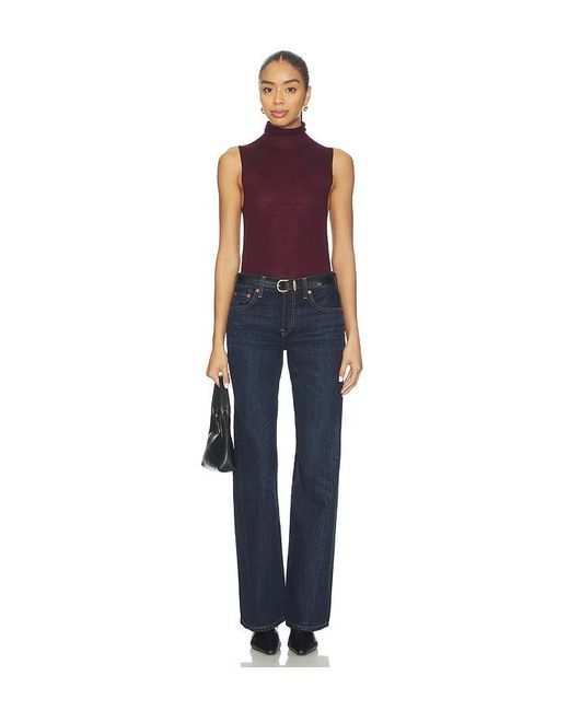 Re/done Blue Twisted Mid Rise Bootcut Jeans