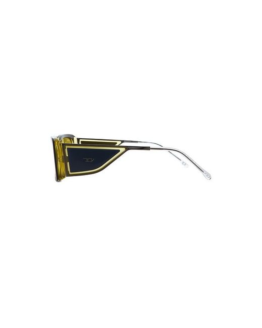 DIESEL Yellow Rectangle Sunglasses for men