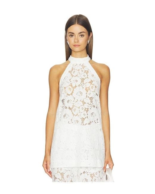 Lovers + Friends White Kimber Top