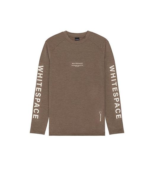 White/space Brown Graphene Crew Neck T-Shirt for men