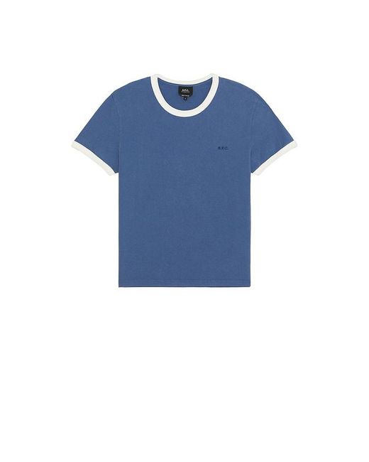 A.P.C. Blue Contrast T-Shirt for men