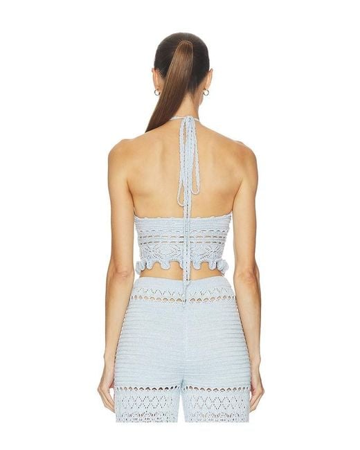 retroféte White Sylvaine Crochet Top