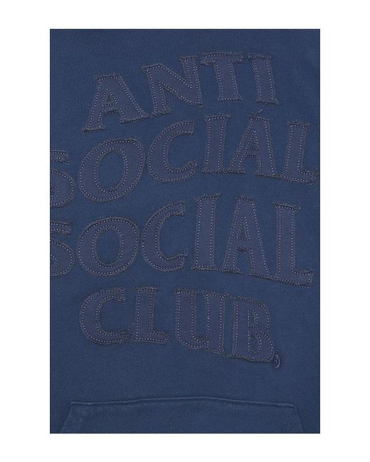 ANTI SOCIAL SOCIAL CLUB Blue Toned Down Applique Hoodie