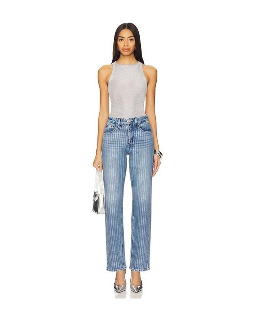 GOOD AMERICAN Blue Good Icon Rhinestone Jeans
