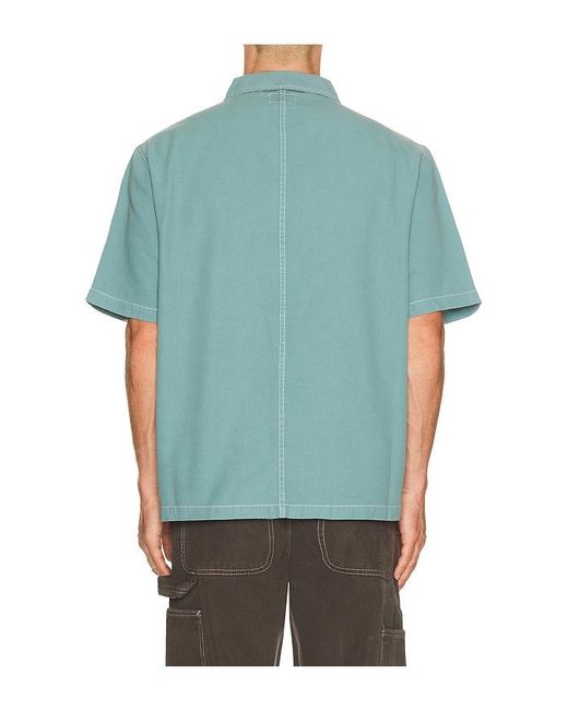 Stan Ray Blue Short Sleeve Painter Shirt for men