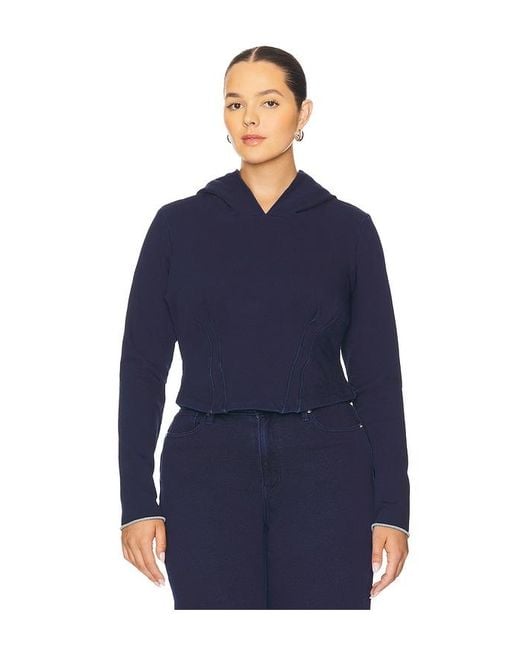 GOOD AMERICAN Blue Hoodie Jeanius