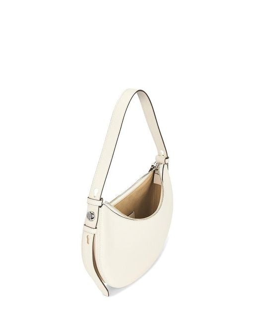 Tory Burch White Romy Half Moon Bag