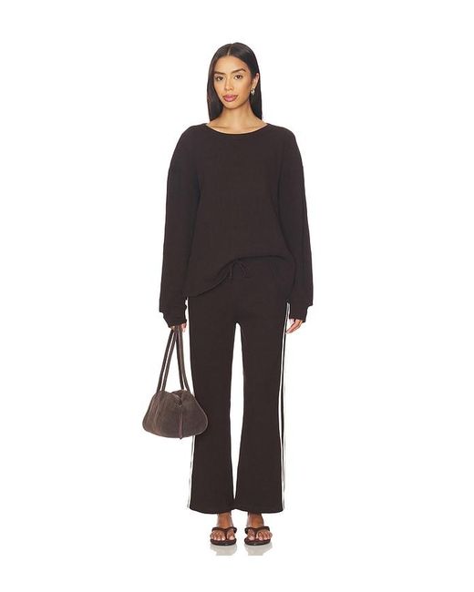DONNI. Black The Thermal Crewneck Sweater