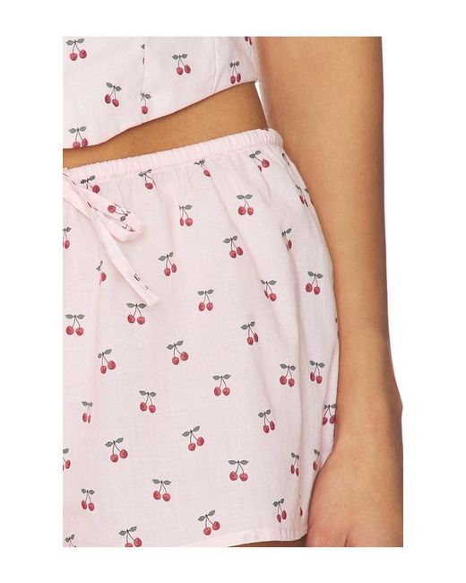 Montce White Low-Rise Drawstring Short