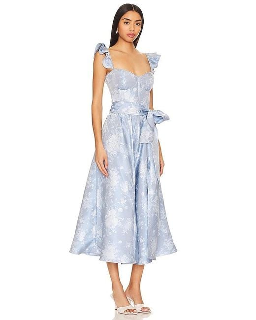 V. Chapman White Vera Corset Midi Dress