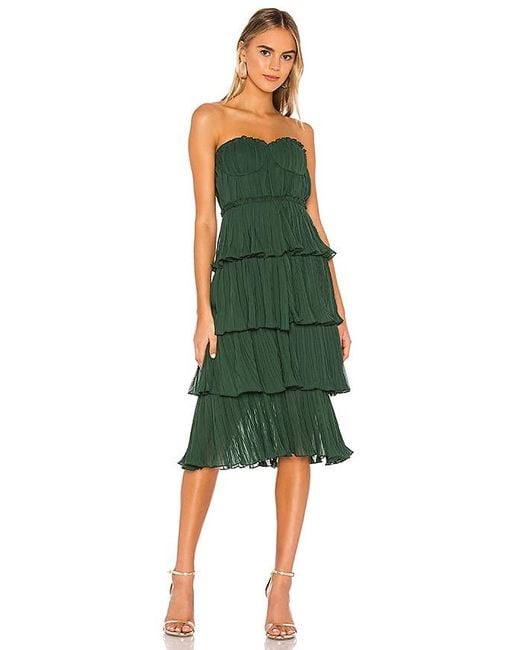 Lovers + Friends Green Alex Midi Dress