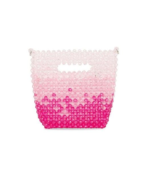 Olga Berg Pink Tilda Beaded Grab Bag
