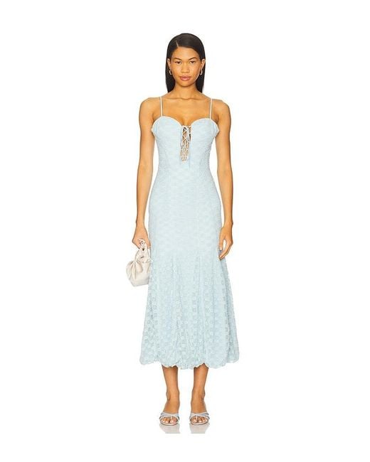 Bardot White Delaney Bubble Midi Dress