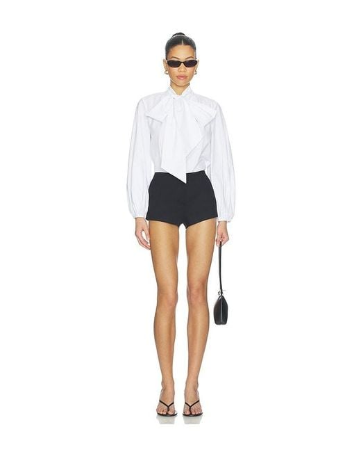 L'Agence White 'Agence Deon Tie Neck Blouse