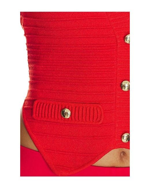 retroféte Red Tinsley Knit Vest